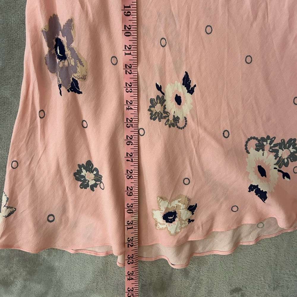 NWOT free people pink floral mini long sleeve dress - Picture 9 of 13